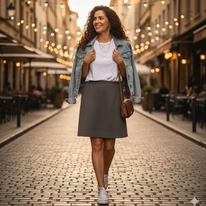 Express Gray Skirt